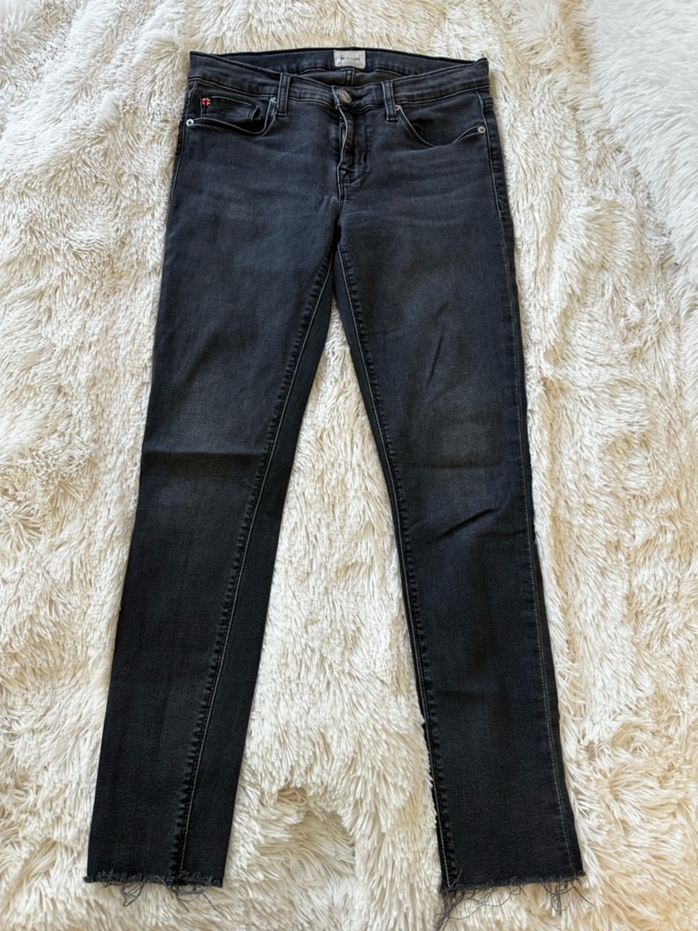 HUDSON Krista Super Skinny Jeans Size 27 Black Mid Rise Stretch Denim Women’s